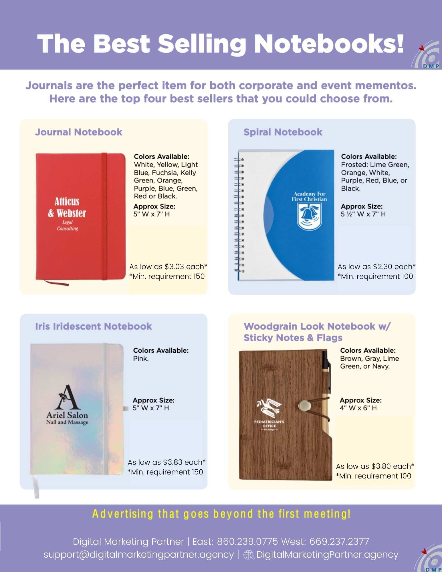 Product flyer - Customized notebooks