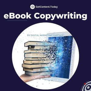 Image for eBook copywriting service with a dark blue background.